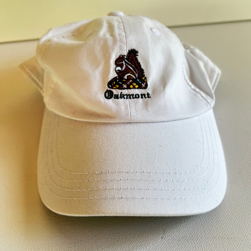 American Needle Oakmont Country Club Golf Hat White Adjustable Squirrel 1903 Cap